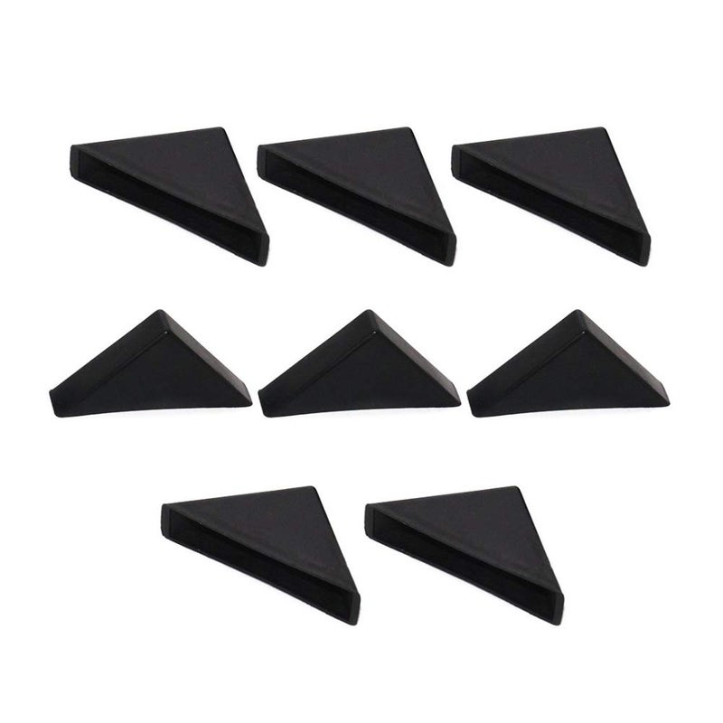 Xinally 8 Pieces Black Triangle Shape Plastic Glass Corner Guards Covers Protectors - Image 1